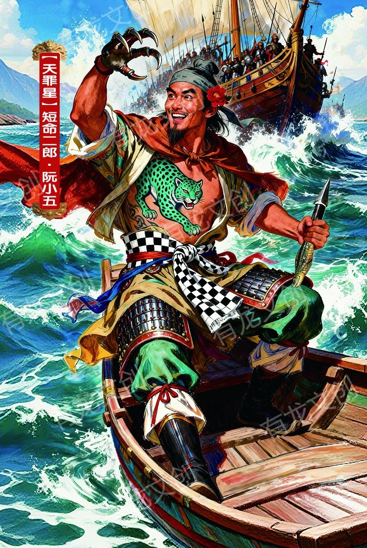 短命二郎 阮小五卡面正面
