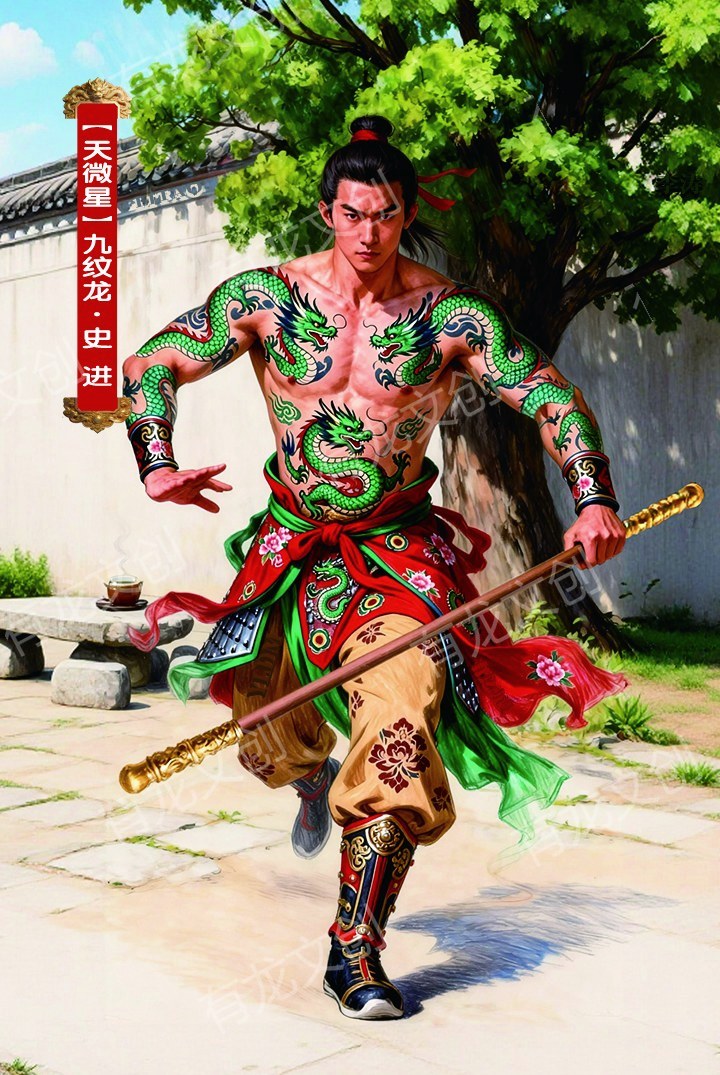 九纹龙 史进卡面正面