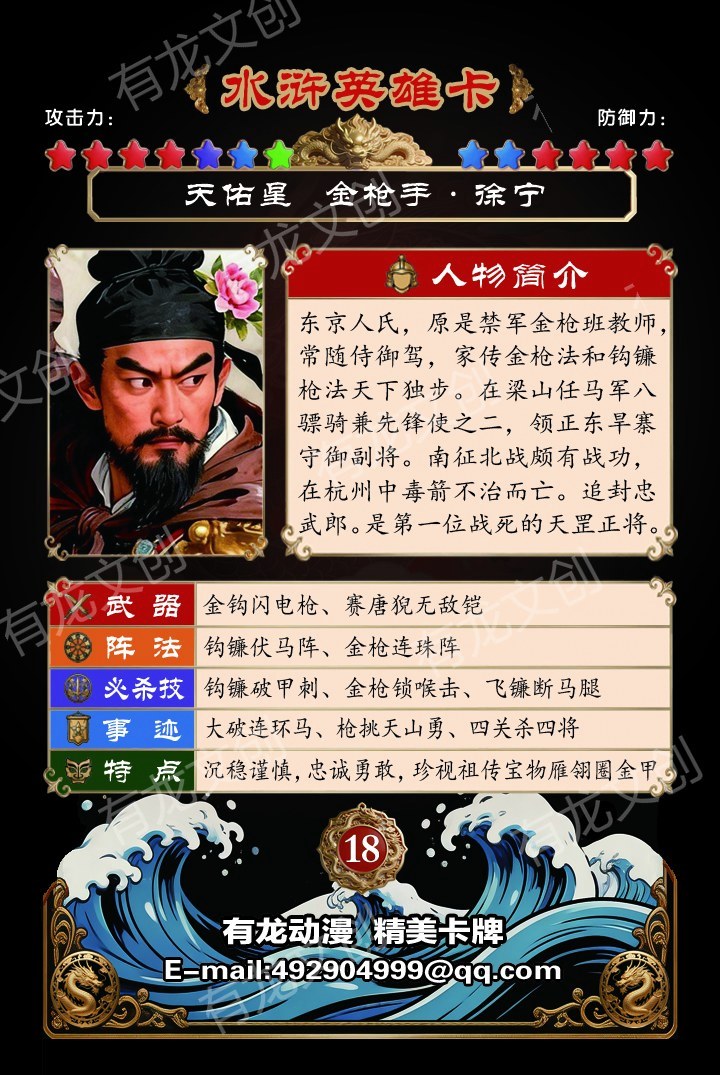 金枪手徐宁卡面背面