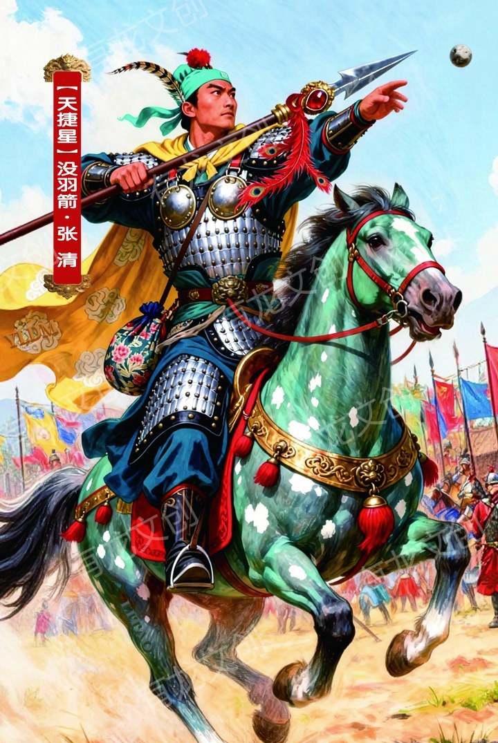 没羽箭张清卡面正面